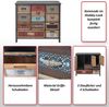 Apotheker-Schrank HWC-A43, Tanne Holz massiv, Vintage Shabby-Look, 90 x 84 x 32 cm Bild 2