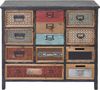 Apotheker-Schrank HWC-A43, Tanne Holz massiv, Vintage Shabby-Look, 90 x 84 x 32 cm Bild 3