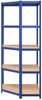 vidaXL Eckregal mit 5 Böden Blau Stahl & Holzwerkstoff 152873 Bild 5