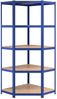 vidaXL Eckregal mit 5 Böden Blau Stahl & Holzwerkstoff 152873 Bild 4