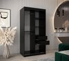 MOEBLO Schiebetürenschrank VELARO T1 (Kaschmir, Schwebetürenschrank mit Spiegel, viel Stauraum, verschiedene Breiten 100–250 cm, Schlafzimmer Schrank mit Schiebetüren & schwarzen Griffen, Schrank Garderobe Schiebtüren Schlafzimmer) (BxHxT):(BxHxT): 100... Bild 3