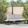 vidaXL Garten-Sofa mit Kissen Hellgrau 200,5 x 70 x 85,5 cm Stahl 42007550 Bild 4