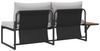 vidaXL Garten-Sofa mit Kissen Hellgrau 200,5 x 70 x 85,5 cm Stahl 42007550 Bild 5