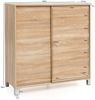 Schuhschrank WL5.713 Holz Sonoma 100x108x37,5 cm Ablage Hoch, Design Schuhstä... Bild 4