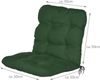 Beautissu Sitzauflage 6er Set Niedriglehner Auflagen Set Flair NL, 100 x 50 x 8 cm, Dunkelgrün, 6er Sitzkissen Niederlehner, Sitzpolster Gartenstuhl & Gartenmöbel Bild 2