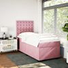 vidaXL Boxspringbett mit Matratze Rosa 100x200 cm Samt 3290851 Bild 3