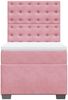 vidaXL Boxspringbett mit Matratze Rosa 100x200 cm Samt 3290851 Bild 4