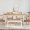vidaXL Bank 90 cm Massivholz Gummibaum 4102596 Bild 3