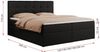 Boxspringbett, Doppelbett Matratze und Topper, Polsterbett - CENTOS - 120x200cm - Schwarz Kunstleder - H3 Bild 5