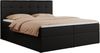 Boxspringbett, Doppelbett Matratze und Topper, Polsterbett - CENTOS - 120x200cm - Schwarz Kunstleder - H3 Bild 3