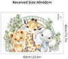 Montegoni Wandtattoo Kinder Tier Wandsticker, Wandaufkleber Deko (1 St, Gesicht Löwe Giraffe Elefant Blatt Regenbogen Wandaufkleber), Kindergarten Home Dekoration,wasserdichte abnehmbare Bild 2