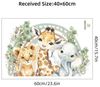 Montegoni Wandtattoo Kinder Tier Wandsticker, Wandaufkleber Deko (1 St, Gesicht Löwe Giraffe Elefant Blatt Regenbogen Wandaufkleber), Kindergarten Home Dekoration,wasserdichte abnehmbare Bild 3