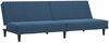 vidaXL Schlafsofa 2-Sitzer Blau Samt 375925 Bild 2