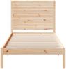 vidaXL Massivholzbett Extra Lang ohne Matratze 90x210 cm 3309295 Bild 4