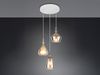 LED Cluster Pendelleuchte 3-flammig Glas Bernstein & Chrom verspiegelt, Ø 35cm Bild 3