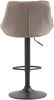Barhocker FALON - Stoff Creme 46x49x83 cm Schwarz | Barstuhl Mit Lehne Drehbar Tresenhocker Tresenstuhl Kneipenhocker Kneipenstuhl Bild 5