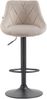 Barhocker FALON - Stoff Creme 46x49x83 cm Schwarz | Barstuhl Mit Lehne Drehbar Tresenhocker Tresenstuhl Kneipenhocker Kneipenstuhl Bild 3