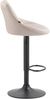 Barhocker FALON - Stoff Creme 46x49x83 cm Schwarz | Barstuhl Mit Lehne Drehbar Tresenhocker Tresenstuhl Kneipenhocker Kneipenstuhl Bild 4