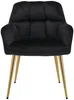 Vente-unique - PEGA Stuhl Samt Schwarz - B 62 cm x H 78 cm x L 58,5 cm Bild 3