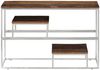 vidaXL Konsolentisch Silbern Edelstahl und Massivholz 350005 Bild 3