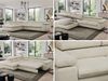 Mks Möbel 'Pedro L-Form' Ecksofa mit Schlaffunktion, verstellbaren Kopfstützen & Bettkasten, Beige, Velours, links Bild 2