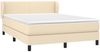 vidaXL Boxspringbett mit Matratze Creme 140x200 cm Stoff 3126090 Bild 3