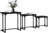 vidaXL Nesting Couchtisch 3 pcs Schwarz Eichen-Optik Holzwerkstoff 883533 Bild 3