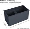 osoltus Hochbeet mit Schneckenkante Stahl Anthrazit 7016 150 x 75 x 77 cm Bild 3