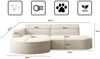 Kaiser Möbel Ecksofa Designer MODENA STUDIO L stoff Cord, Ecksofa, Cord Sofa, L-Form, Links/Rechts wählbar Bild 3
