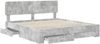 vidaXL Bettrahmen mit Kopfteil Beton Grau 200 x 200 cm Holzwerkstoff 3412335 Bild 5