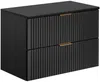 Vente-unique - ZEVARA Bathroom furniture set Holz, Platte Schwarz - B 46 cm x H 57 cm x L 80 cm Bild 5