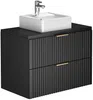 Vente-unique - ZEVARA Bathroom furniture set Holz, Platte Schwarz - B 46 cm x H 57 cm x L 80 cm Bild 3