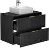 Vente-unique - ZEVARA Bathroom furniture set Holz, Platte Schwarz - B 46 cm x H 57 cm x L 80 cm Bild 4
