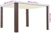 Gartenpavillon, Pavillon mit Dach Poly Rattan 300 x 300 x 220 cm Braun und Creme Bild 4