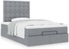 vidaXL Ottoman-Bett mit Matratze Hellgrau 120x190 cm Stoff 3313306 Bild 4