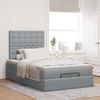 vidaXL Ottoman-Bett mit Matratze Hellgrau 120x190 cm Stoff 3313306 Bild 3