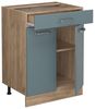 Küchenunterschrank R-Line Blau-Grau 60 cm mit Schublade, ohne Arbeitsplatte Vicco Bild 3