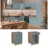 Küchenunterschrank R-Line Blau-Grau 60 cm mit Schublade, ohne Arbeitsplatte Vicco Bild 2