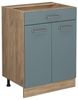 Küchenunterschrank R-Line Blau-Grau 60 cm mit Schublade, ohne Arbeitsplatte Vicco Bild 4