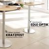 bümö Stehtisch Büro, Bistrotisch eckig 80 x 80 cm - Bartisch grau, Stehtisch Holz-Platte, Säule aus Metall in silber, Buffettisch, Säulentisch, Partytisch, Thekentisch, Hochtisch, Barmöbel, STH88-5-S Bild 2