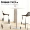 bümö Stehtisch Büro, Bistrotisch eckig 80 x 80 cm - Bartisch grau, Stehtisch Holz-Platte, Säule aus Metall in silber, Buffettisch, Säulentisch, Partytisch, Thekentisch, Hochtisch, Barmöbel, STH88-5-S Bild 5