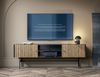 AX LIVING TV Bank schwarz Dinley – 155 cm Lowboard Eiche Modern Bild 5