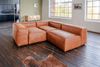 KAWOLA Sofa MIA Modulares Sofa 8-tlg. Lederfaserstoff cognac 72 x 120 x 418 cm Bild 2