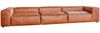 KAWOLA Sofa MIA Modulares Sofa 8-tlg. Lederfaserstoff cognac 72 x 120 x 418 cm Bild 3