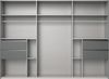 Schwebetürenschrank Kleiderschrank 300 cm Spiegel Schubladen Grafit, Eiche Dekor Bild 2