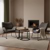 bene living Loungeset Couchtisch Fermo und 2er Set Sessel Aliano dunkelgrau, (Indoor-Möbelset, 4-tlg), Arm- und Rückenlehne - feines Mangoholz - Metall-Gestell Bild 5