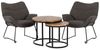 bene living Loungeset Couchtisch Fermo und 2er Set Sessel Aliano dunkelgrau, (Indoor-Möbelset, 4-tlg), Arm- und Rückenlehne - feines Mangoholz - Metall-Gestell Bild 4