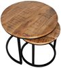 bene living Loungeset Couchtisch Fermo und 2er Set Sessel Aliano dunkelgrau, (Indoor-Möbelset, 4-tlg), Arm- und Rückenlehne - feines Mangoholz - Metall-Gestell Bild 3