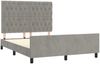 vidaXL Bettgestell mit Kopfteil Hellgrau 140x190 cm Samt [3125934] Bild 4