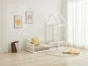 Vente-unique - VARLAINE Bett Holz, Platte Weiß - B 96,5 cm x H 187 cm x L 196,2 cm Bild 1